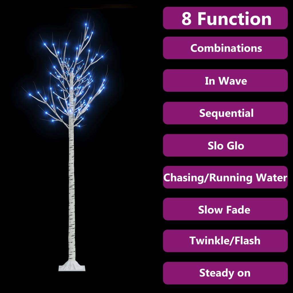Vidaxl Christmas Tree Willow con 180 LED blu all'interno e all'esterno di 1,8 m