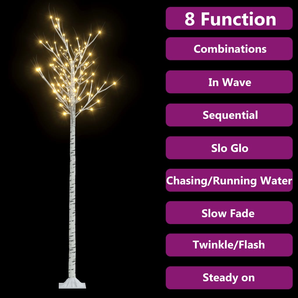 Vidaxl Christmas Tree Willow con 200 LED bianchi caldi all'interno e all'esterno di 2,2 m