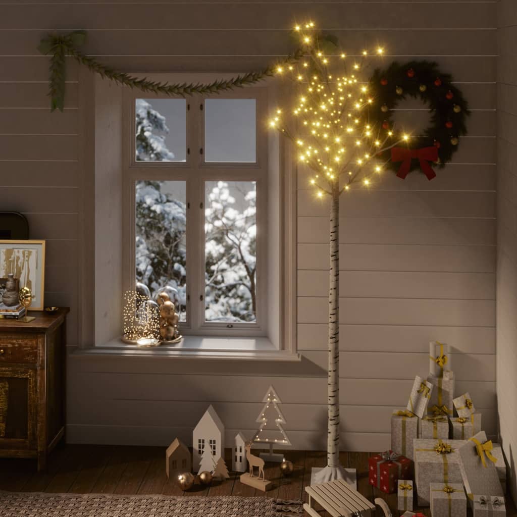 Vidaxl Christmas Tree Willow con 200 LED bianchi caldi all'interno e all'esterno di 2,2 m