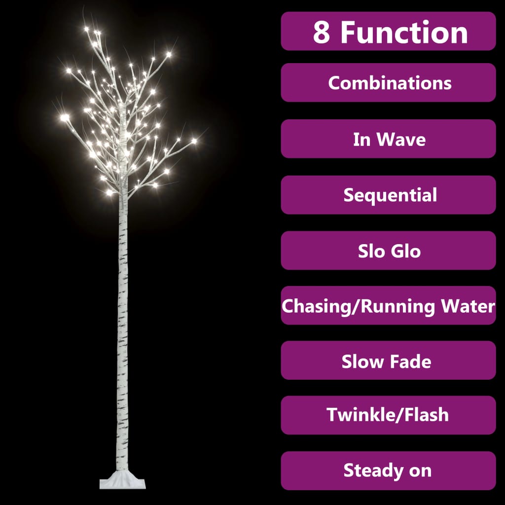 Vidaxl Christmas Tree Willow con 200 LED bianchi freddi all'interno e all'esterno di 2,2 m