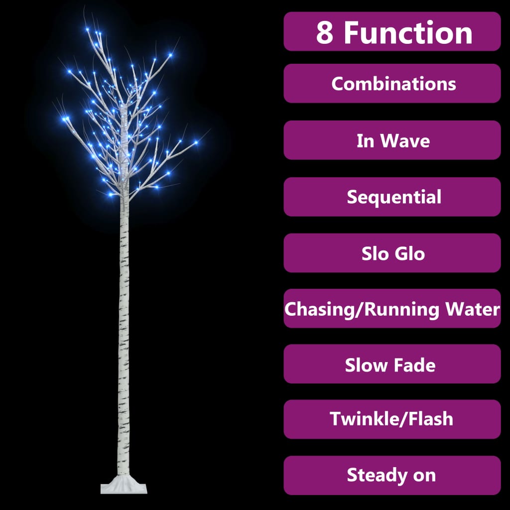Vidaxl Christmas Tree Willow con 200 LED blu all'interno e all'esterno di 2,2 m