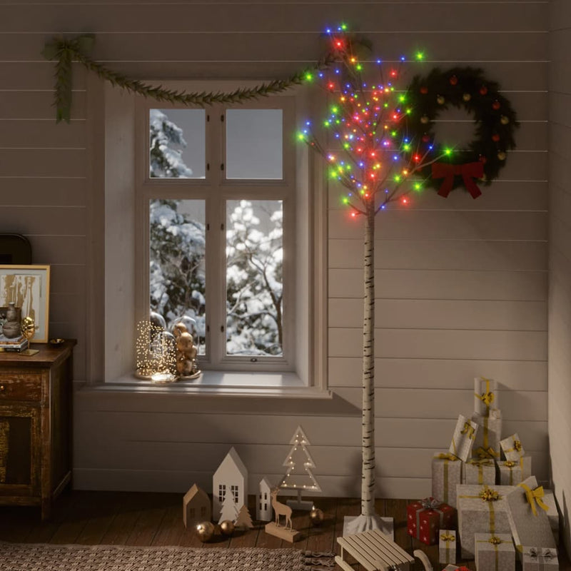 Vidaxl Christmas Tree Willow 200 LED multi -colorati all'interno e all'esterno di 2,2 m