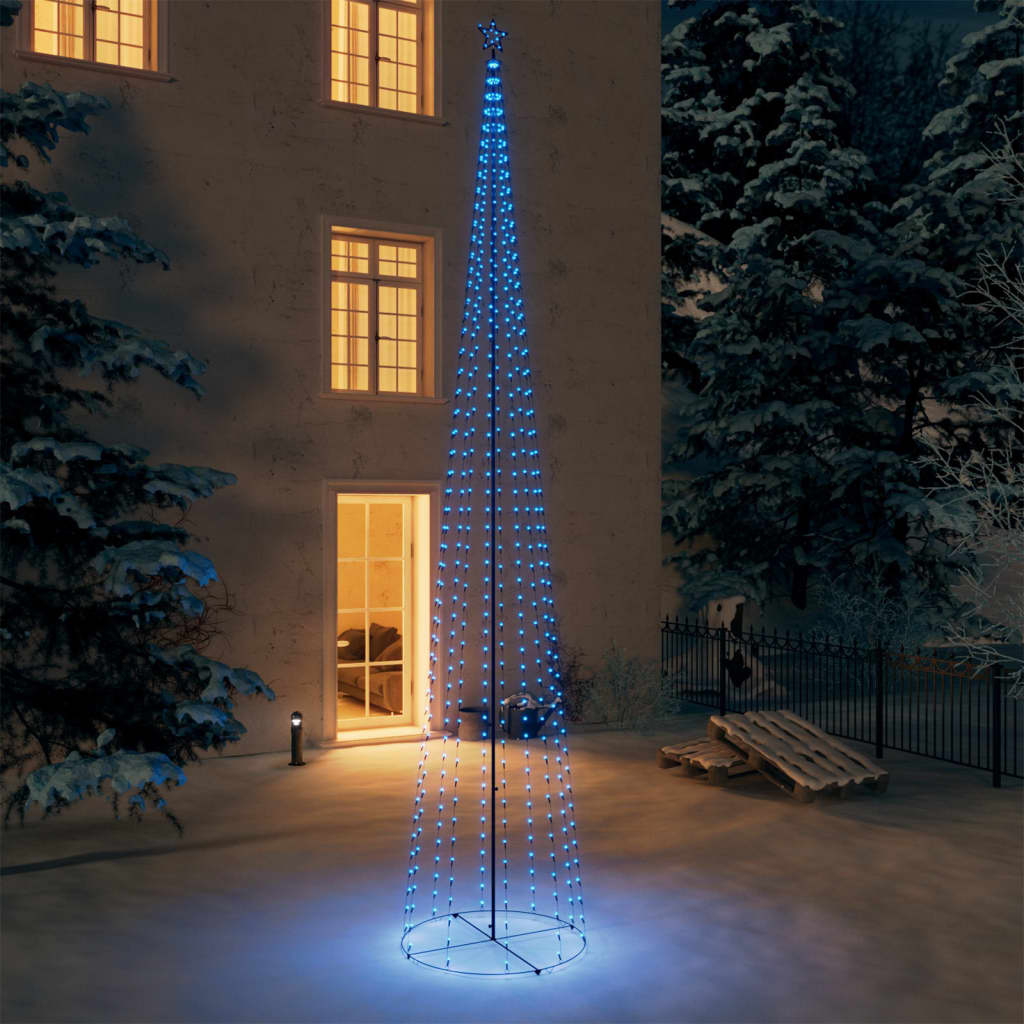 Vidaxl Kegelkerstboom 752 LED blu 160x500 cm