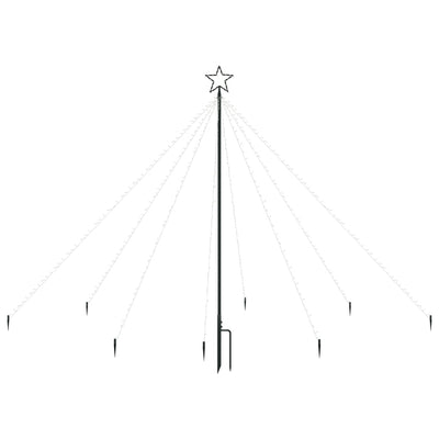 VidaXL Kerstboomverlichting waterval met 400 LED's binnen buiten 2,5 m