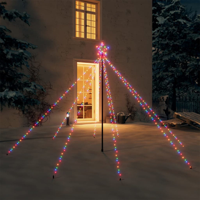 VIDAXL NASTALE Tree Lighting 400 LED all'interno di 2,5 m multilorati
