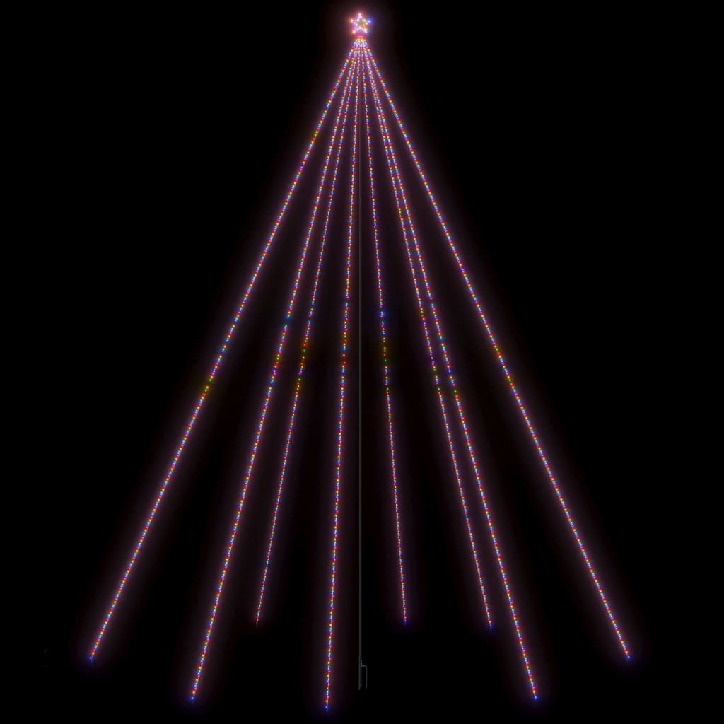 Árbol de Navidad LED Vidaxl dentro de 1300 LED coloridos 8 m