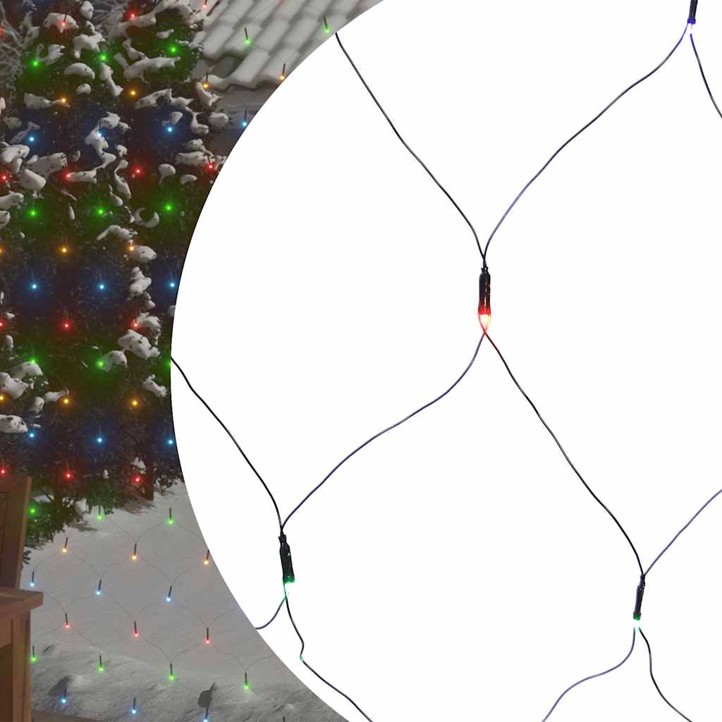 Vidaxl Christmas Network Lighting 204 LED dentro de 3x2 M Multicolors
