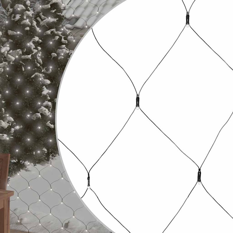 Vidaxl NAVIDAD NETA ILUMINACIÓN 306 LED dentro y fuera de 3x3 m de blanco frío