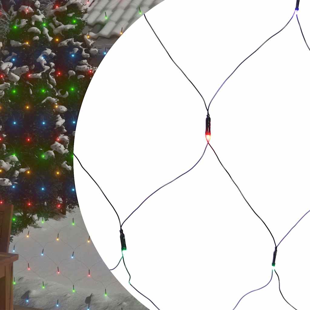 Vidaxl Christmas Network Lighting 544 LED dentro de 4x4 m Multicols