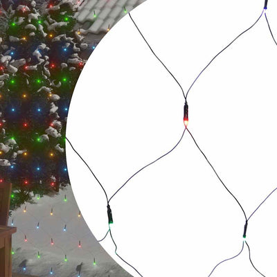 Vidaxl Christmas Network Lighting 544 LED dentro de 4x4 m Multicols