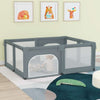VidaXL Corralito para bebé con 2 puertas Tela Oxford gris claro