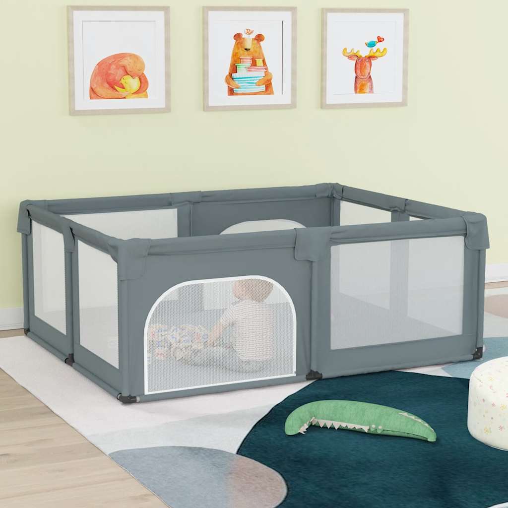 vidaXL Box per Bambini con 2 Ante in Tessuto Oxford Grigio Chiaro