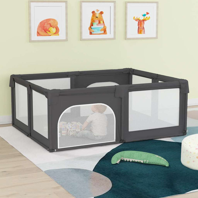 VidaXL Baby Box con 2 puertas Tela Oxford gris oscuro