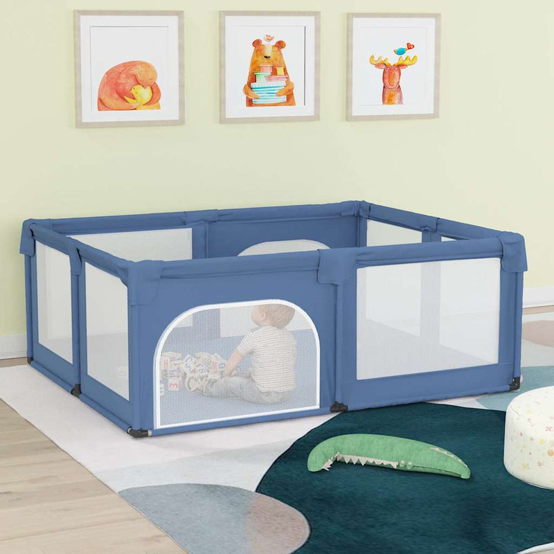 VidaXL Baby Box con 2 Puertas Tela Oxford Azul Claro