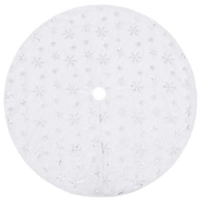 Vidaxl Falda de árbol de Navidad Luxury 122 cm Vehículo artificial blanco