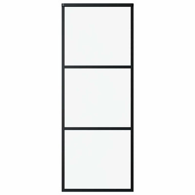 VidaXL sliding door 76x205 cm ESG glass and aluminum black