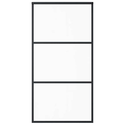 VidaXL sliding door 102x205 cm ESG glass and aluminum black