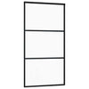 Porta scorrevole Vidaxl 102x205 cm Glass ESG e nero in alluminio