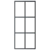 Vidaxl schuifdeur 90x205 cm esg-glas en aluminium zwart
