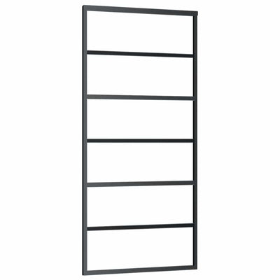 VidaXL sliding door 90x205 cm ESG glass and aluminum black