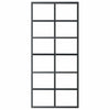 Puerta corredera Vidaxl 90x205 cm de vidrio ESG y negro de aluminio