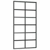 Vidaxl schuifdeur 102x205 cm esg-glas en aluminium zwart