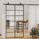 Puerta corredera de Vidaxl 102x205 cm de vidrio ESG y negro de aluminio