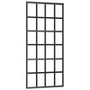 Porta scorrevole Vidaxl 90x205 cm ESG vetro e nero in alluminio