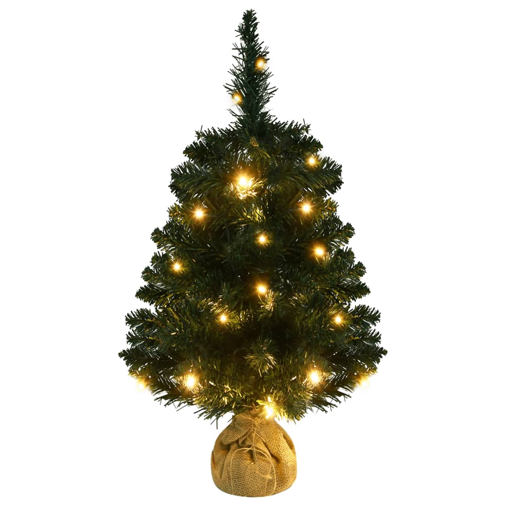Vidaxl Kunstkerstboom con iluminación y estándar de 60 cm PVC Green