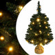 Vidaxl Kunstkerstboom with lighting and standard 60 cm PVC green