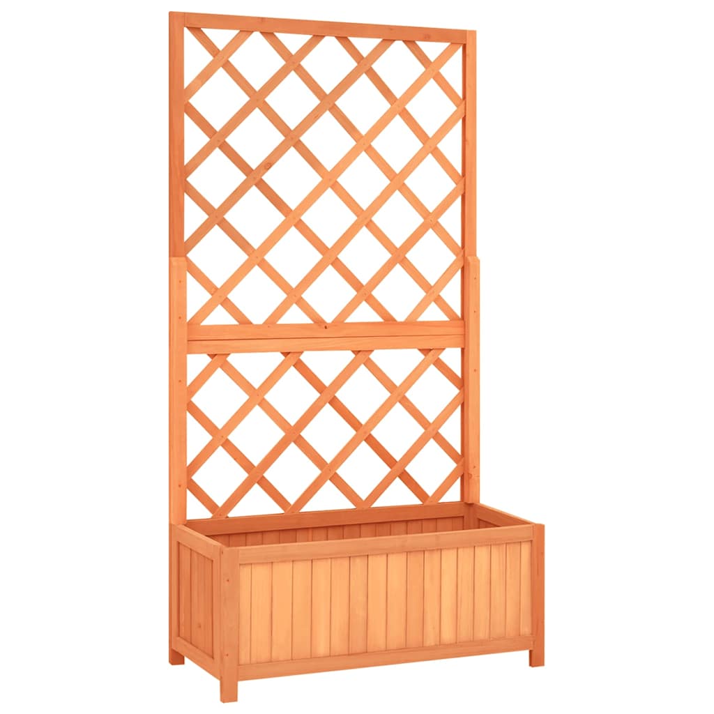 Vidaxl Latwerkplantenbak 70x30x135 cm Pinino solido marrone