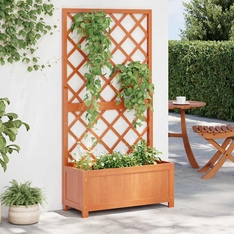 Vidaxl Latwerkplantenbak 70x30x135 cm Pinino solido marrone