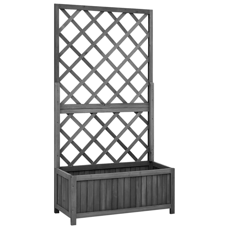 Vidaxl Latwerkplantenbak 70x30x135 cm Pino solido nero