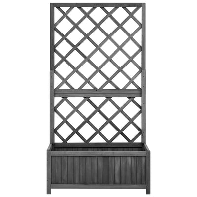 Vidaxl Latwerkplantenbak 70x30x135 cm Pino solido nero