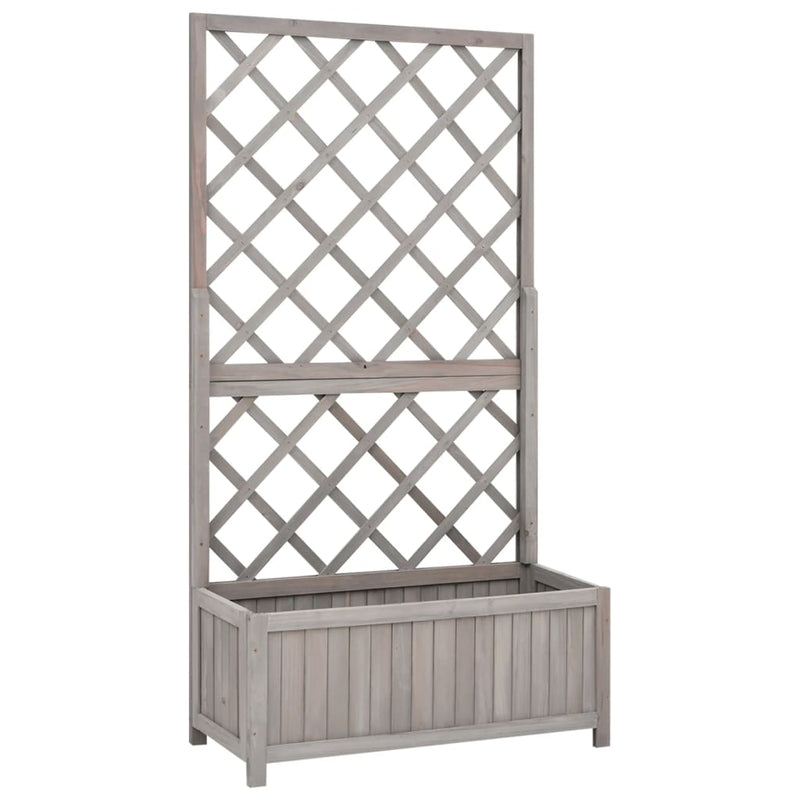 Vidaxl Latwerkplantenbak 70x30x135 cm Pine grigio
