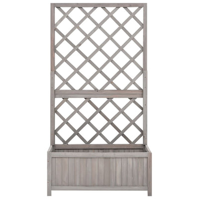 Vidaxl Latwerkplantenbak 70x30x135 cm Pine grigio