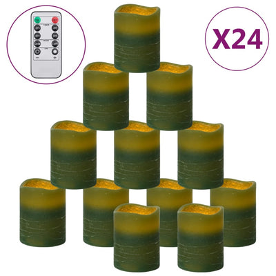 Velas LED de Vidaxl sin envejecimiento con control remoto 24 st cálido blanco