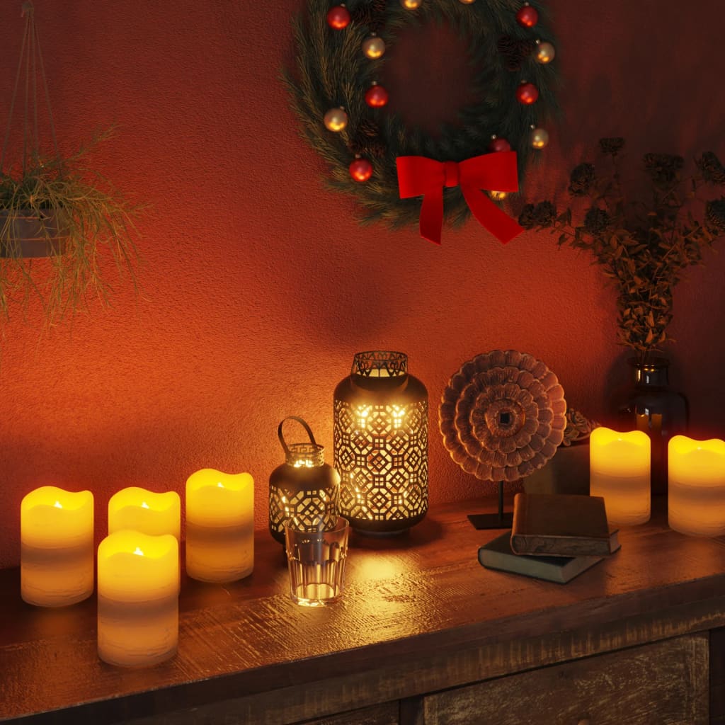 Candele LED Vidaxl 24 ST Flammeless con telecomando bianco caldo