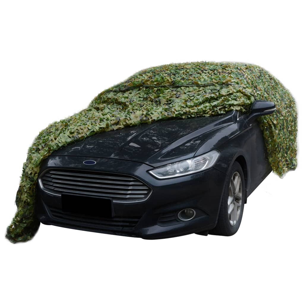 Vidaxl camouflagenet met opbergtas 6x7 m groen