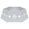 Vidaxl kerstboomrok ø68x25 cm zilverkleurig en wit