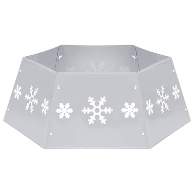 Gonna dell'albero di Natale Vidaxl Ø68x25 cm argento e bianco