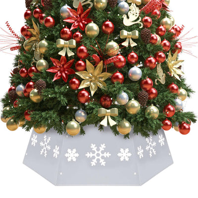 Gonna dell'albero di Natale Vidaxl Ø68x25 cm argento e bianco