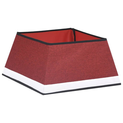 Gonna dell'albero di Natale Vidaxl 48x48x25 cm rosso e bianco
