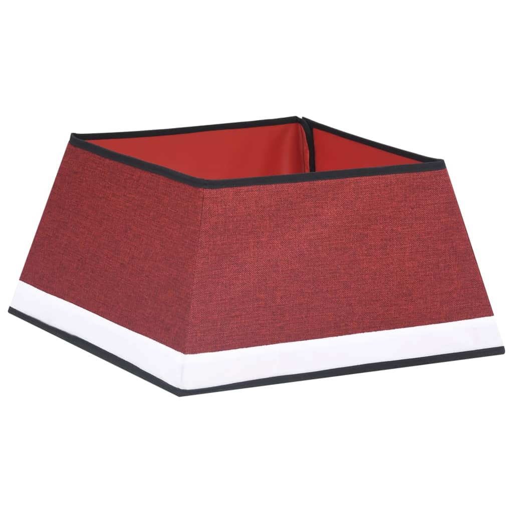 Falda de árbol de Navidad Vidaxl 48x48x25 cm rojo y blanco
