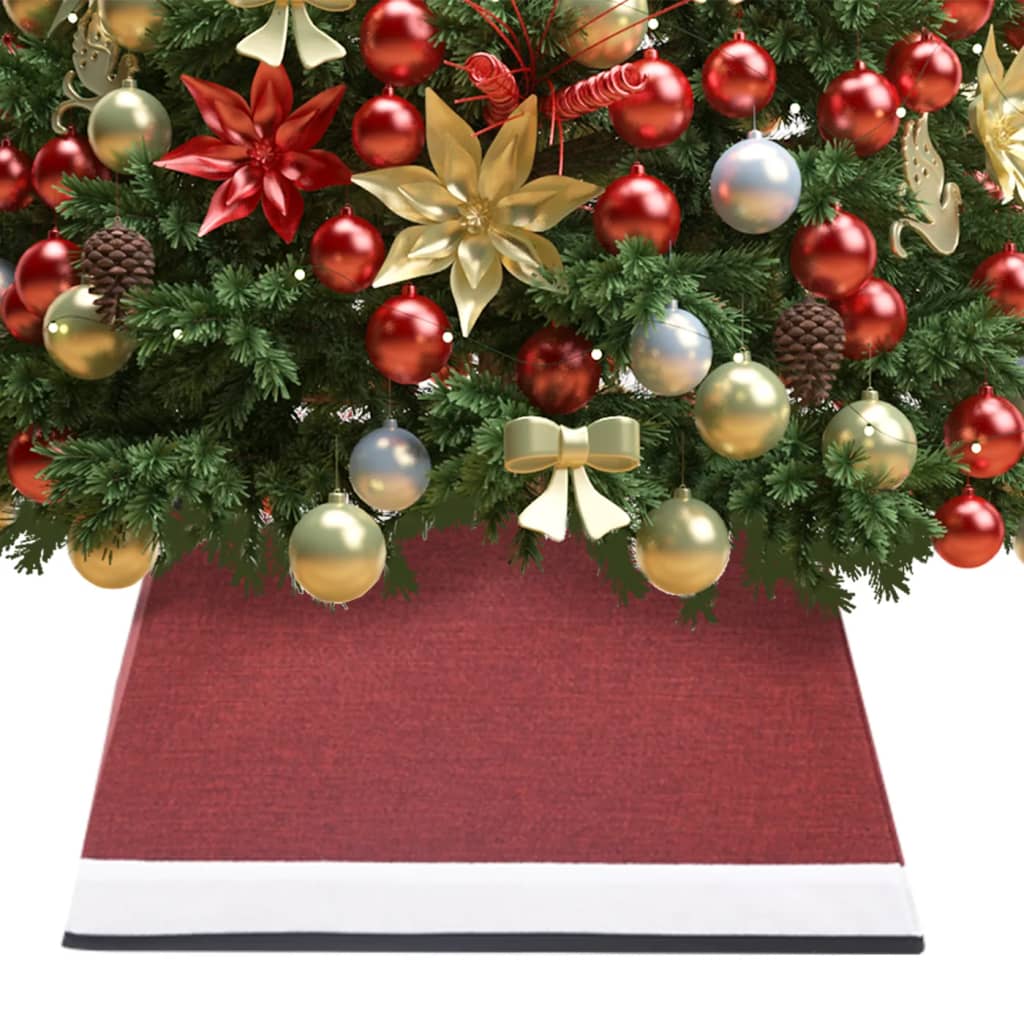 Falda de árbol de Navidad Vidaxl 48x48x25 cm rojo y blanco