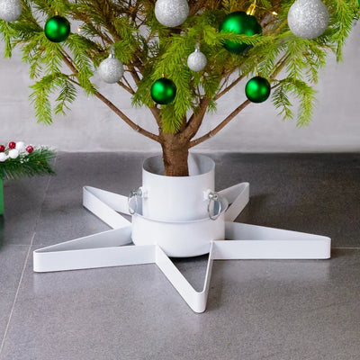 Vidaxl Christmas Tree Stand 47x47x13.5 cm bianco