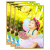 Vidaxl Photo Frames 3 PCS para la tabla 21x29.7 cm MDF Gold Colored