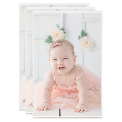 Vidaxl marcos de fotos 3 PCS para la tabla 10x15 cm MDF Color de plata