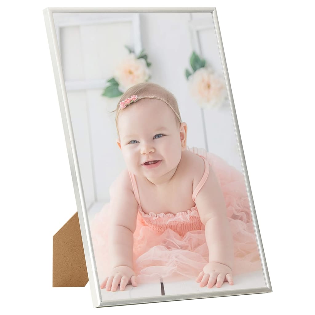 Vidaxl Photo Frames 3 PCS para la pared o la tabla 18x24 CM MDF Color de plata