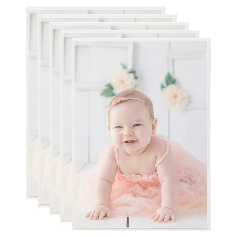 Vidaxl fotogrammi fotografici 5 pezzi per parete o tabella 18x24 cm mdf argento colorato